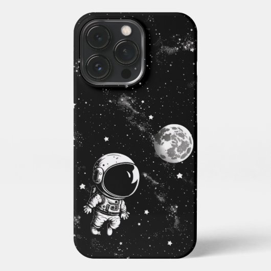 おもしろい宇宙飛行士宇宙 iPhoneケース (裏面)