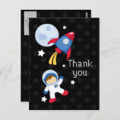 おもしろい宇宙飛行士感謝してい葉書 ポストカード (正面/裏面)