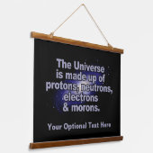 「おもしろい宇宙」のカスタム文字 吊り下げ型タペストリー (傾斜あり)