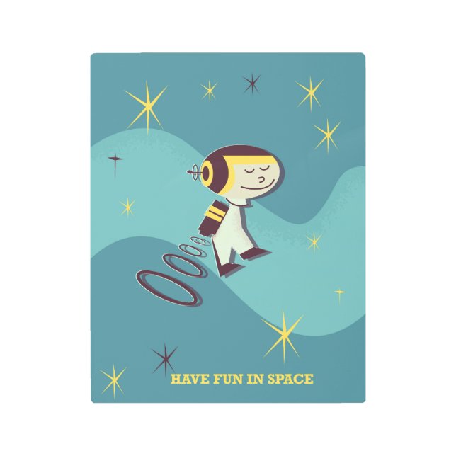 おもしろい宇宙。 メタルプリント (正面)