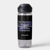 「おもしろい宇宙」名前をカスタムする ウォーターボトル (背面)