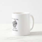 おもしろい守る猫は監視され離れた コーヒーマグカップ (正面右)