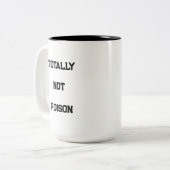 おもしろい'完全に毒ではない'マグカップ | 2 – トーンホワイトおよび ツートーンマグカップ (正面左)