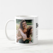 おもしろい定義最高の友の写真 コーヒーマグカップ (左)