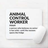 おもしろい定義 – 動物管理官 マウスパッド (マウス)