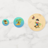 おもしろい宝の地図ボーイパイレーツ誕生日パーティー コンフェッティ (正面)