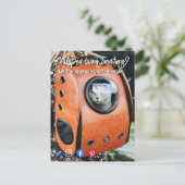 おもしろい実在て生活猫 ポストカード (スタンド正面)