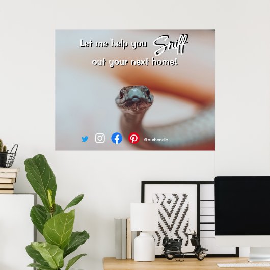 おもしろい実在は次の家のヘビを嗅ぎ出す ポスター (ホームオフィス)