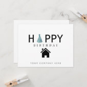 おもしろい実在エテートハッピーバースデー カード (正面/裏面インサイチュ)