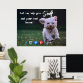 おもしろい実在不動産は次のホームドッグのposを嗅ぎ出す ポスター (ホームオフィス)