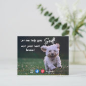 おもしろい実在不動産は次のホームドッグのposを嗅ぎ出す ポストカード (スタンド正面)