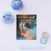 おもしろい実在不動産は次の猫のposを嗅ぎ出す チラシ (シングル)