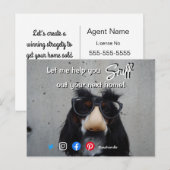 おもしろい実在不動産は次の飼い犬を嗅ぎ分ける ポストカード (正面/裏面)