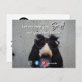 おもしろい実在不動産は次の飼い犬を嗅ぎ分ける ポストカード (正面/裏面)