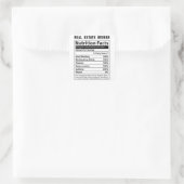 おもしろい実在不動産ブローカー不動産仲介業者栄養事実 スクエアシール (バッグ)