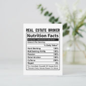 おもしろい実在不動産ブローカー不動産仲介業者栄養事実 ポストカード (スタンド正面)