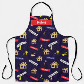 おもしろい実在不動産屋パーソナライズされた社 エプロン (正面)