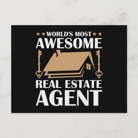 おもしろい実在素晴らし不動産代理引用文 ポストカード (正面)