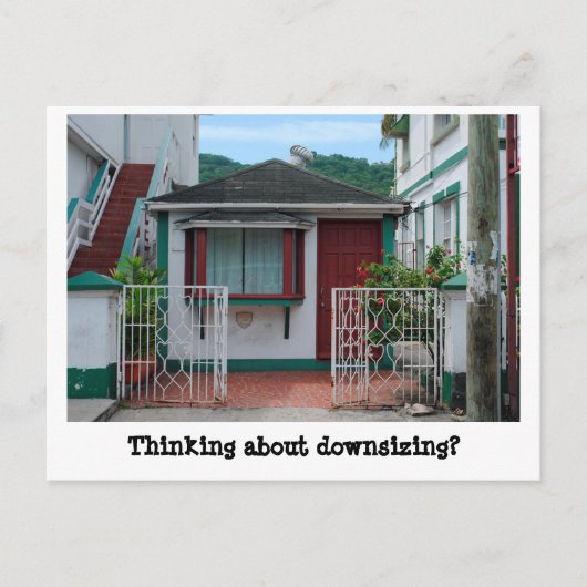 おもしろい実在縮小マーケティング ポストカード (正面)