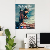 おもしろい実在葉書ロング顔 ポスター (ホームオフィス)