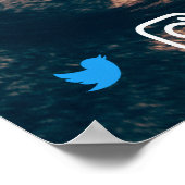 おもしろい実在葉書ロング顔 ポスター (角)