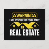 おもしろい実在警告財産不動産仲介業者引用文 ポストカード (正面)
