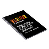 おもしろい実在財ブローカー不動産仲介業者 ノートブック (右側)