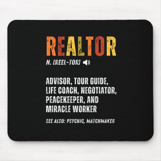 おもしろい実在財ブローカー不動産仲介業者 マウスパッド (正面)