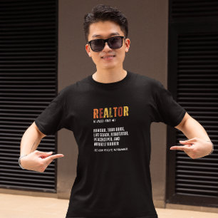 おもしろい実在財ブローカー不動産仲介業者 Tシャツ