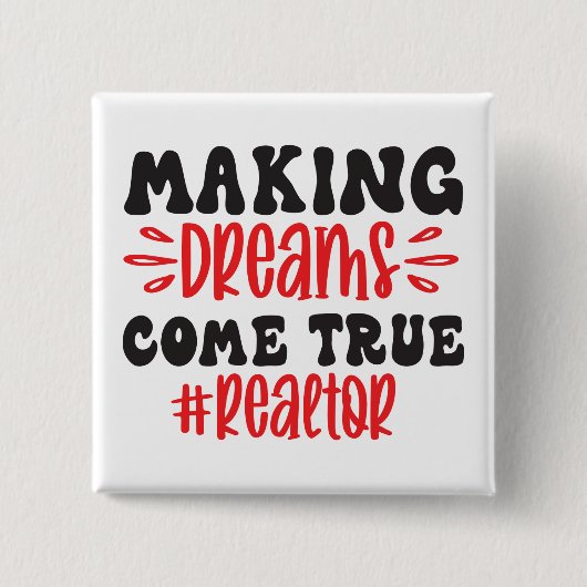 おもしろい実在Estate Agent Gift Home Broker不動産仲介業者 缶バッジ (正面)