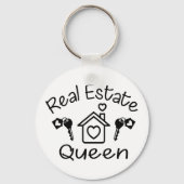 おもしろい実在Estate Agent Home Brokerかわいい不動産仲介業者 キーホルダー (正面)
