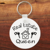 おもしろい実在Estate Agent Home Brokerかわいい不動産仲介業者 キーホルダー (正面)