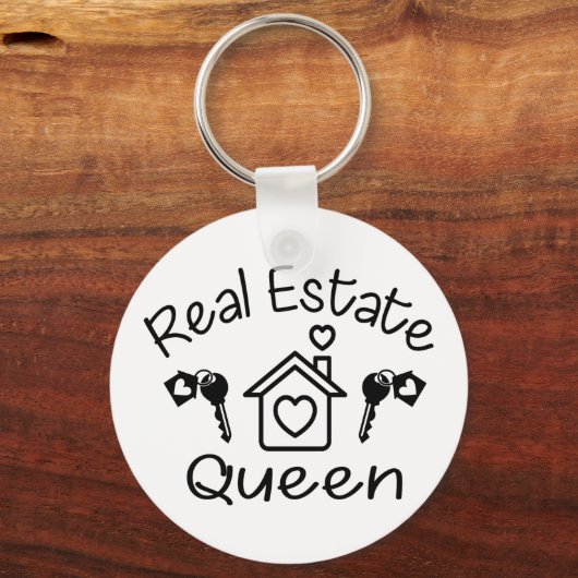 おもしろい実在Estate Agent Home Brokerかわいい不動産仲介業者 キーホルダー (正面)