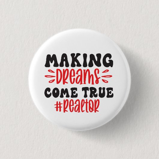 おもしろい実在Estate Agent Home Broker不動産仲介業者 缶バッジ (正面)