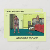 おもしろい実質のゴルファー、たった今結婚しました 案内ポストカード (正面/裏面)