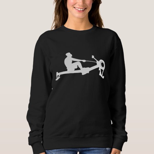 おもしろい室内手漕ぎ機トレーニングローワーギフト スウェットシャツ (正面)