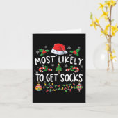 おもしろい家族のクリスマスパジャマが最もそうなるだろう カード (黄色い花)