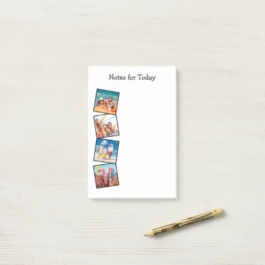 おもしろい家族の休暇の写真メモ今日の投稿 ポストイット (デスク上)