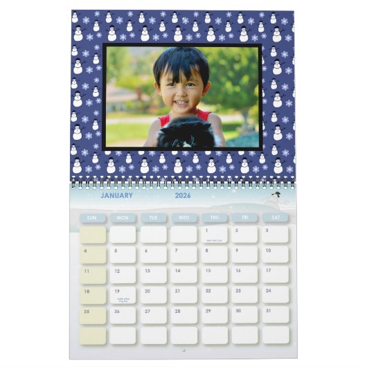 おもしろい家族の子供の写真 カレンダー (1月 2026)