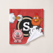 おもしろい家畜 バスタオルセット (ウォッシュタオル)