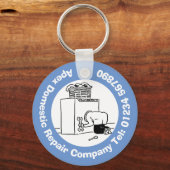 おもしろい家電修理の漫画 キーホルダー (正面)