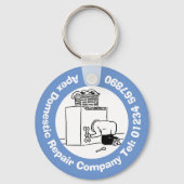 おもしろい家電修理の漫画 キーホルダー (裏面)