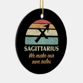おもしろい射手座〔占星術の〕十二宮図規則 セラミックオーナメント (右)