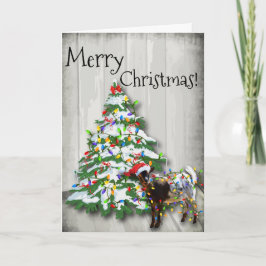 おもしろい小さなクリスマスヤギ シーズンカード