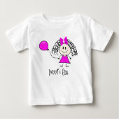 おもしろい小さな女の子 ベビーTシャツ (正面)