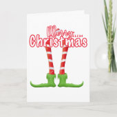 おもしろい小妖精や小人のユーメリーモアがクリスマスカワイイ カード (正面)