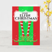 おもしろい小妖精や小人のユーモメリーアが失礼 カード (黄色い花)