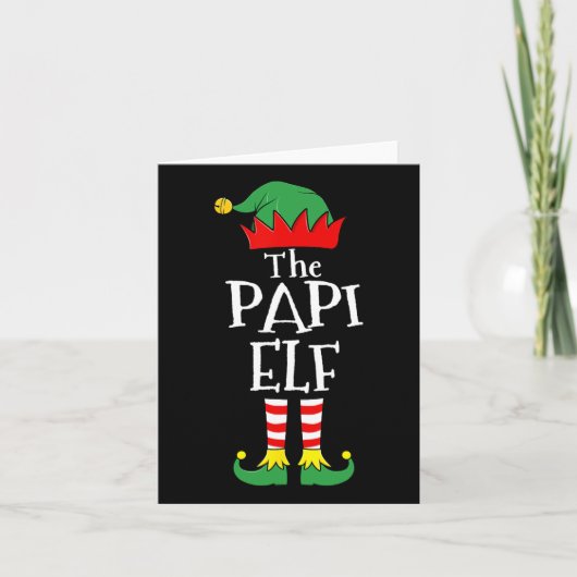 おもしろい小妖精や小人クリスマスパジャマスファミリー カード (正面)