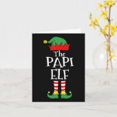 おもしろい小妖精や小人クリスマスパジャマスファミリー カード (黄色い花)