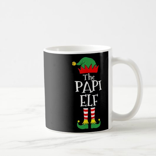 おもしろい小妖精や小人クリスマスパジャマスファミリー コーヒーマグカップ (右)